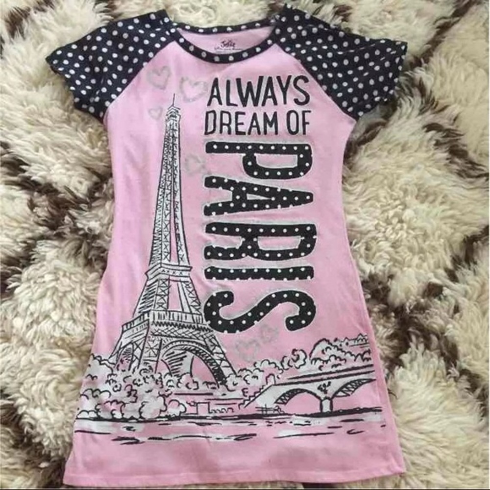 Justice pink Paris nightgown